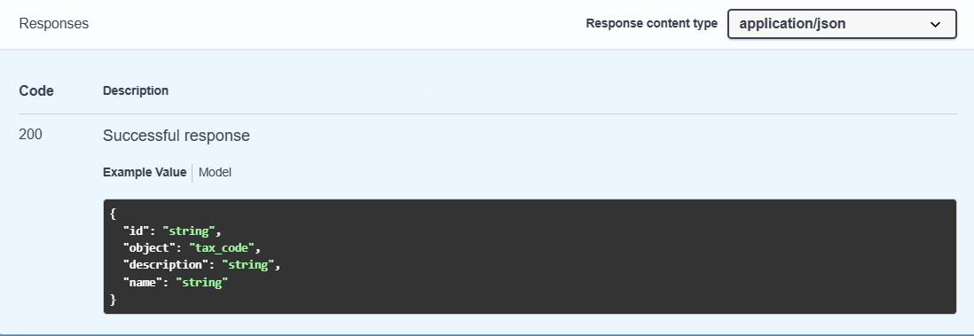 respose code