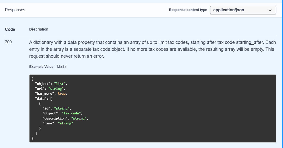response code